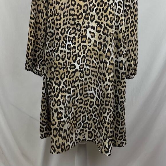Chico’s Brown Tan Cheetah Print Party Date Night Dress NWOT Size 4 - Picture 4 of 13